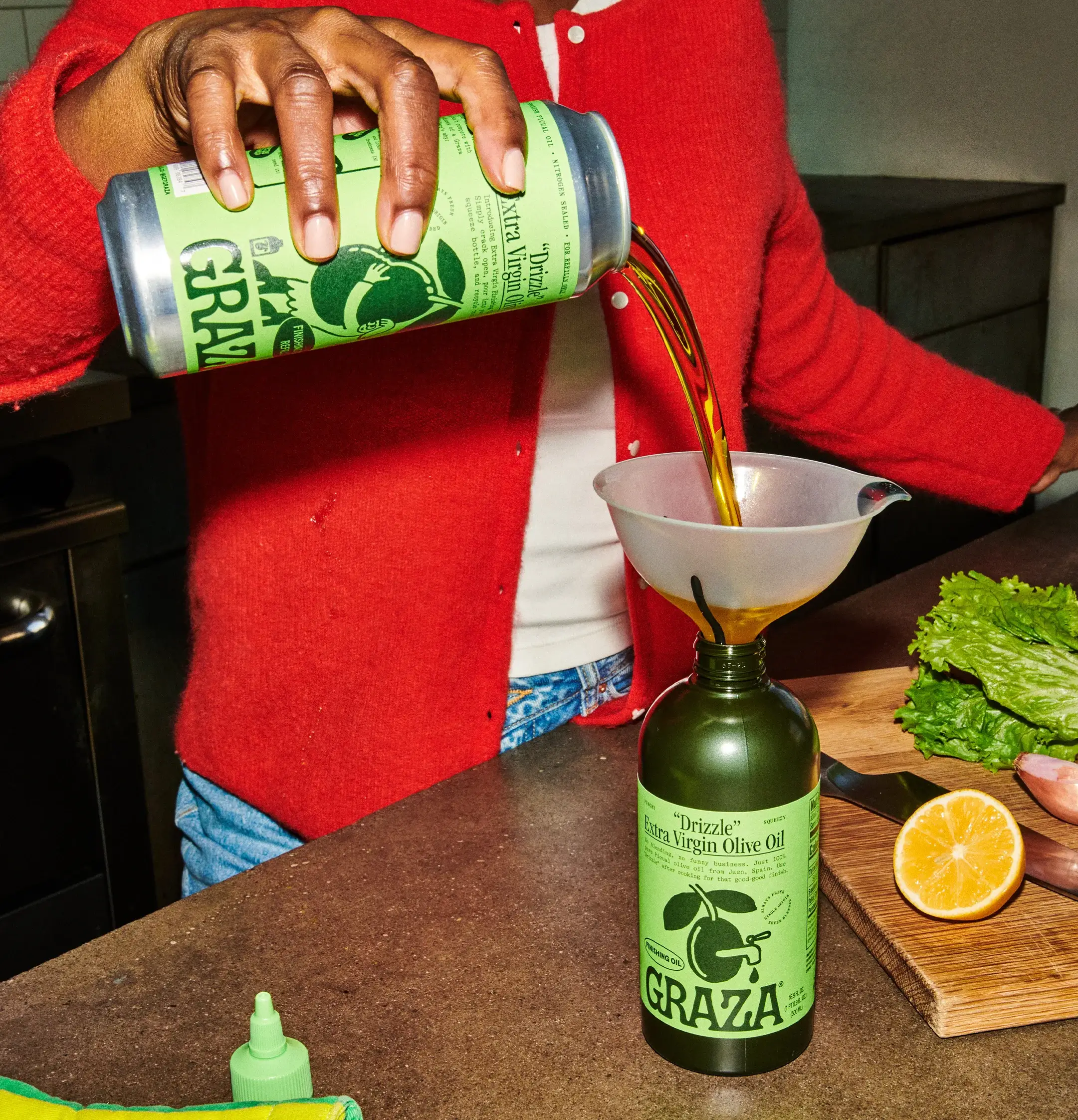 Graza in use — kitchen lifestyle