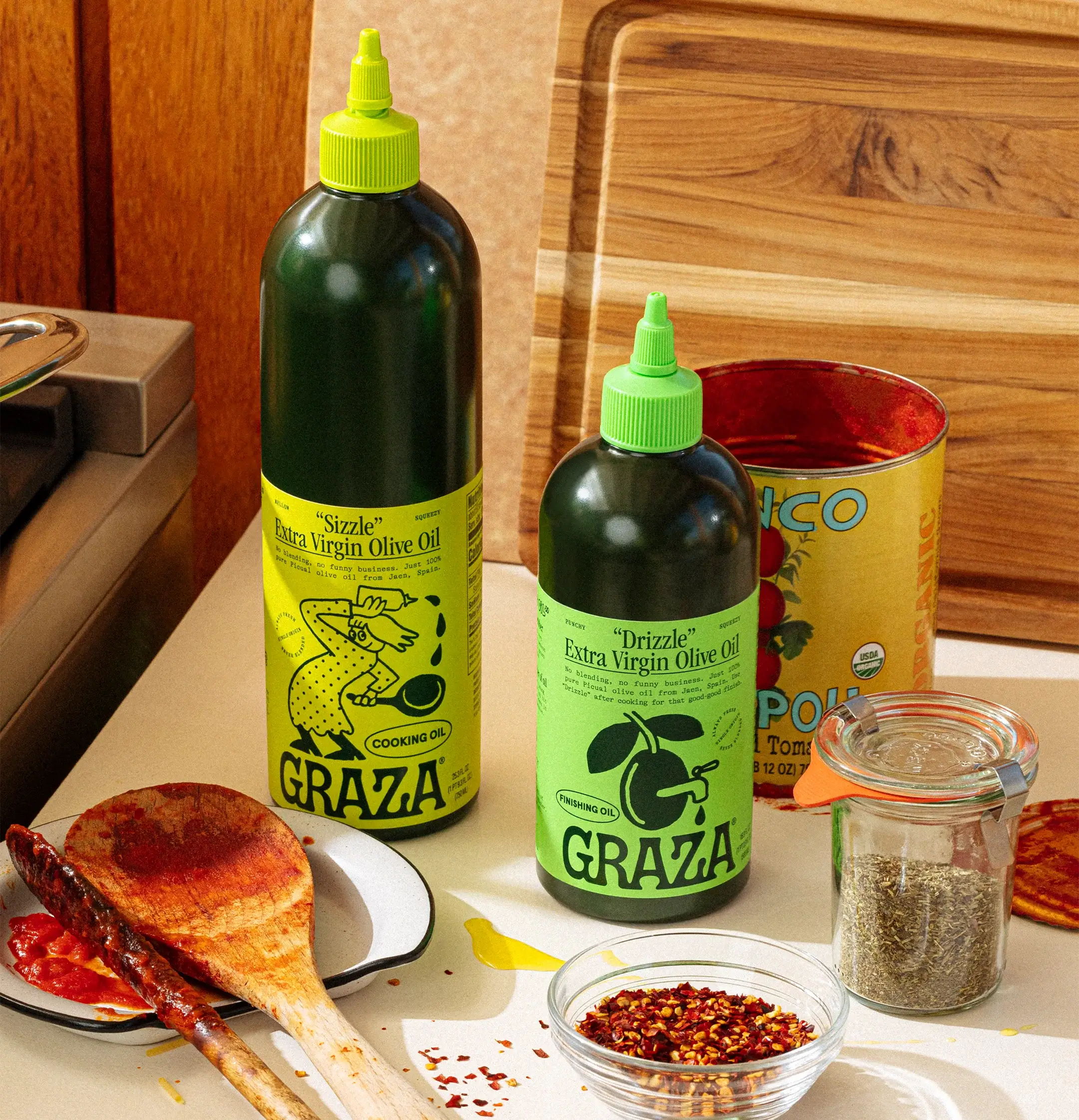 Graza product range — Drizzle and Sizzle